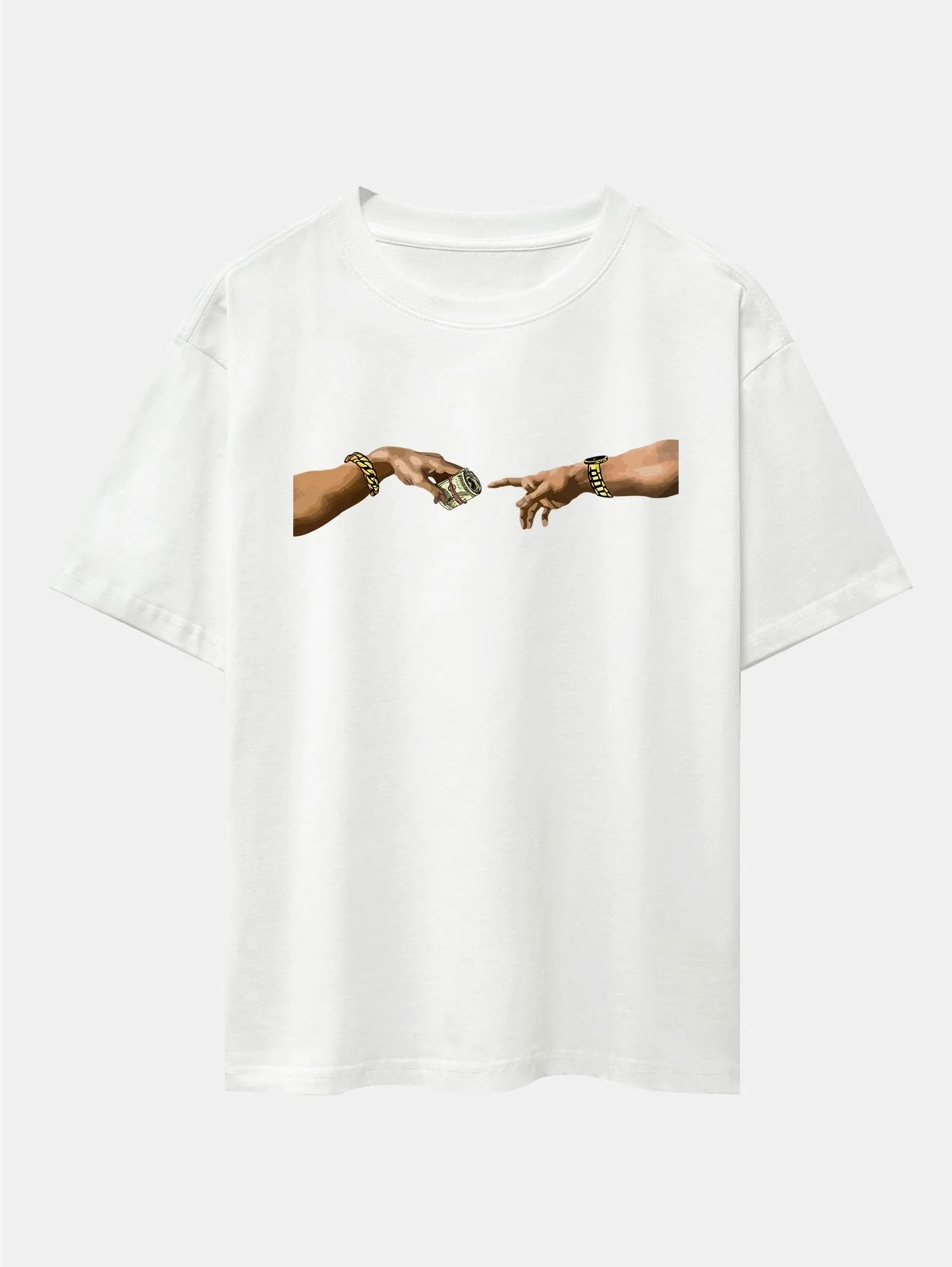 Israel® | Cash Hand Print Drop Shoulder Oversize T-Shirt - Image 5