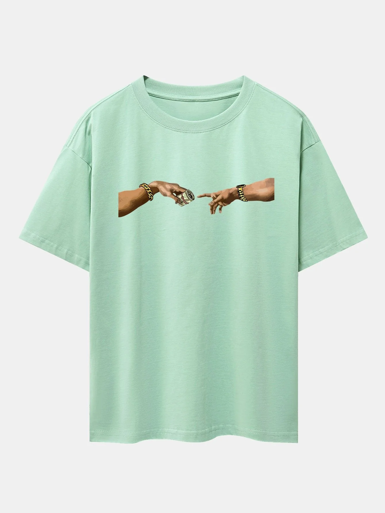 Israel® | Cash Hand Print Drop Shoulder Oversize T-Shirt - Image 8