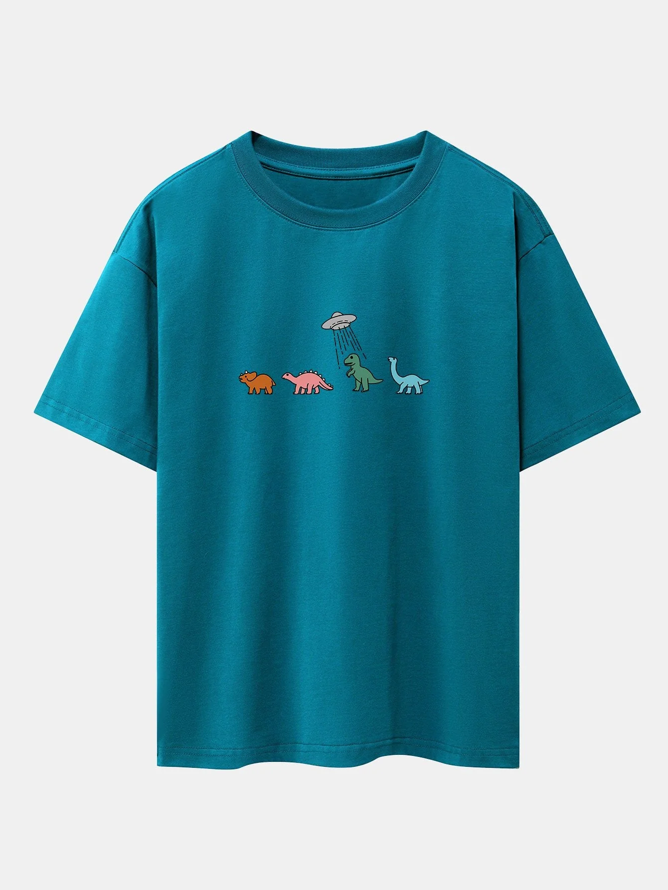 Iván® | Cartoon Dinosaur Print Heavy Weight Oversize T-Shirt - Image 6