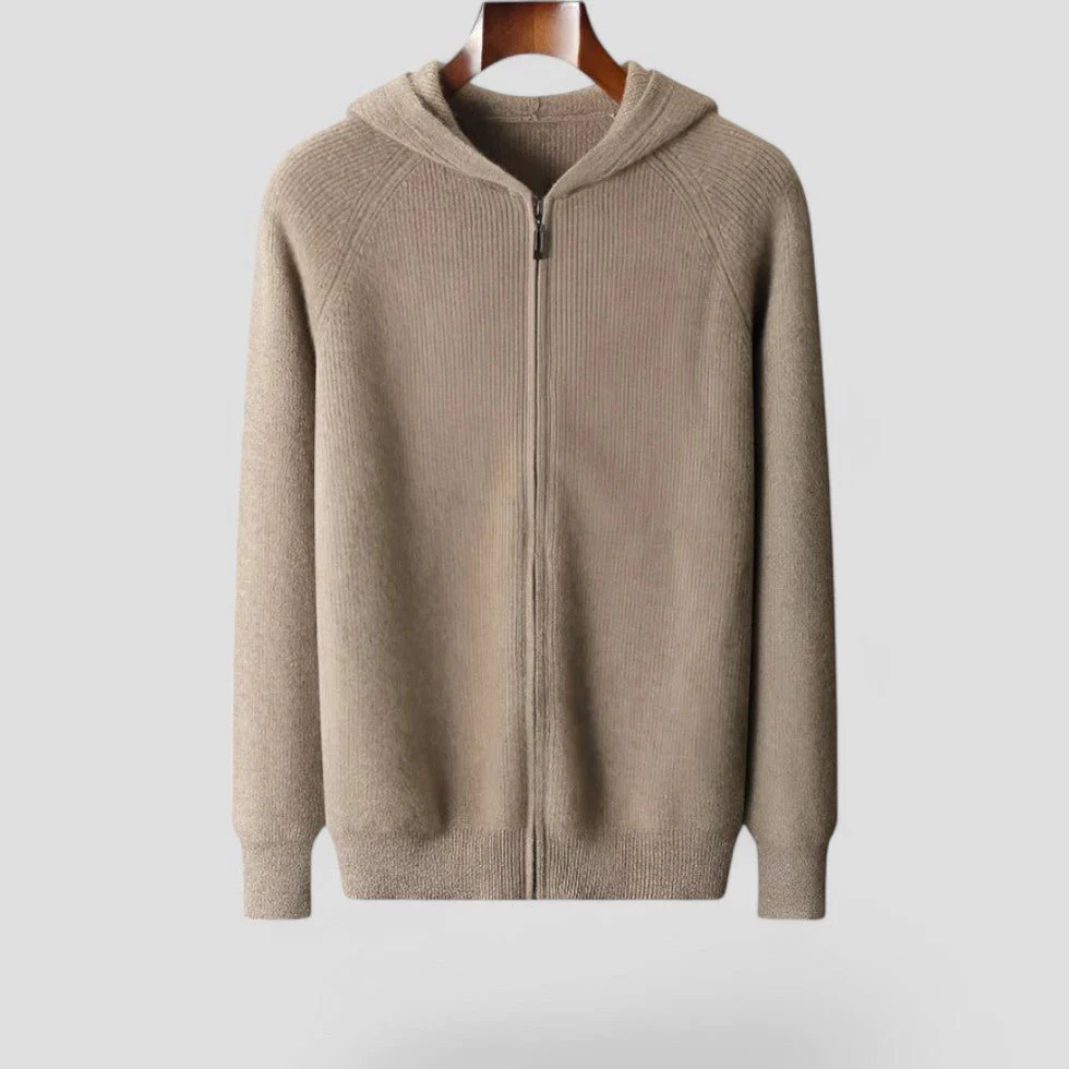 Jairo | Soft cashmere zip hoodie