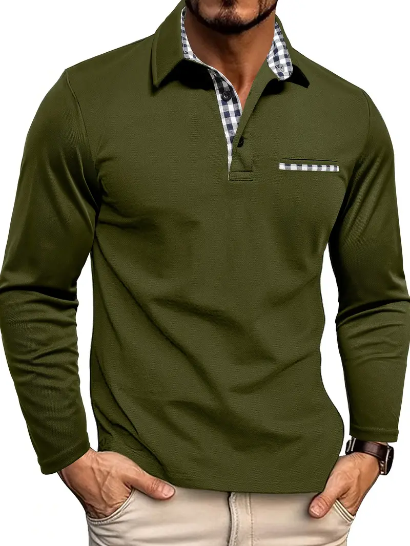 Jamal | Long Sleeve Polo Shirt - Image 4