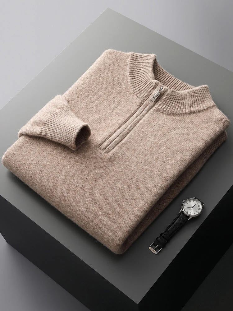 James® | Cashmere Sweater With Half Zipper