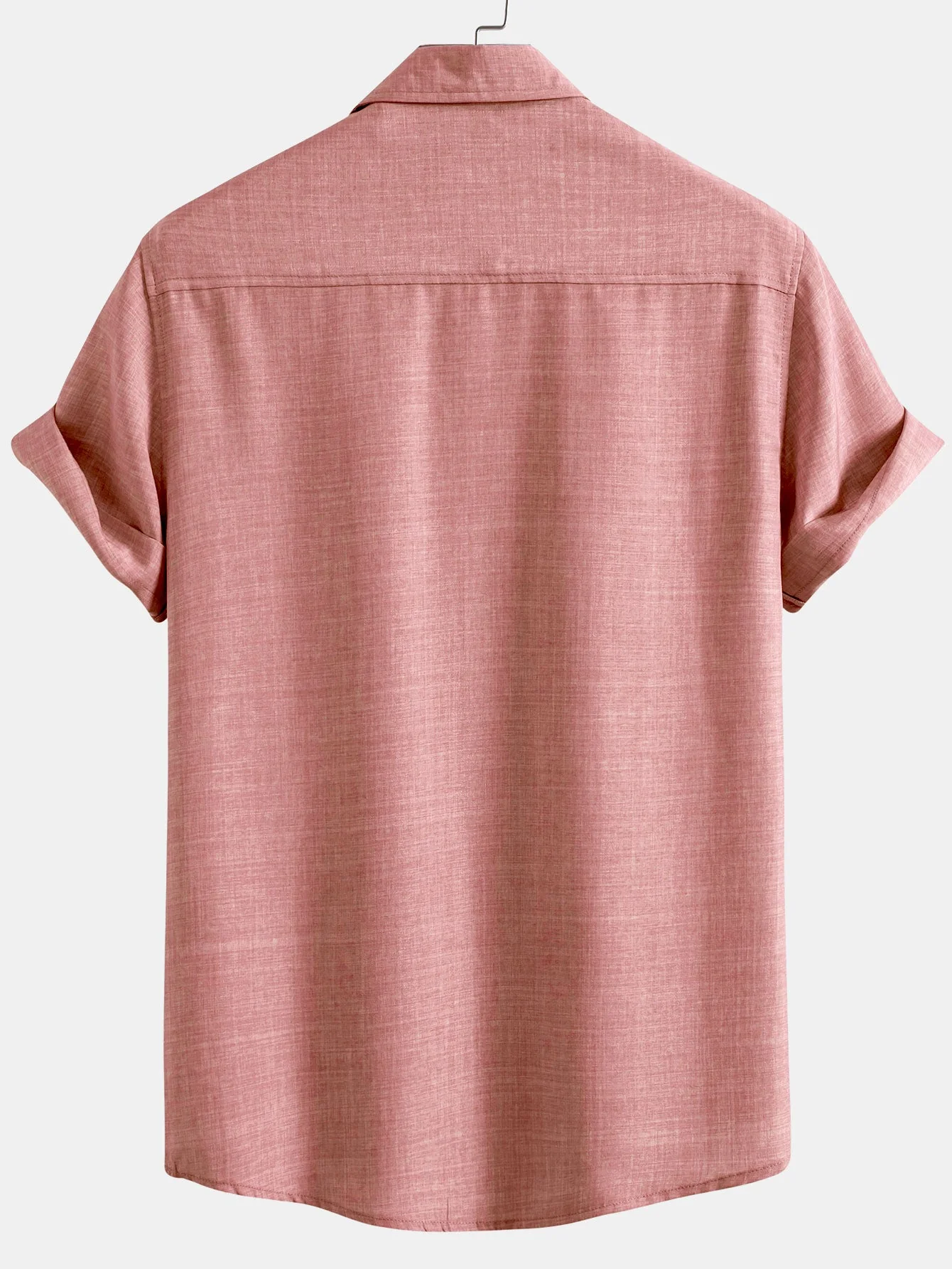 Jared® | Textured Button Up Shirt With Two Pockets & Straight Leg Linen Pants - Image 3