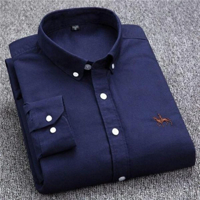 Jarvis® | Long-Sleeved Cotton Shirt With Emblem - Image 8