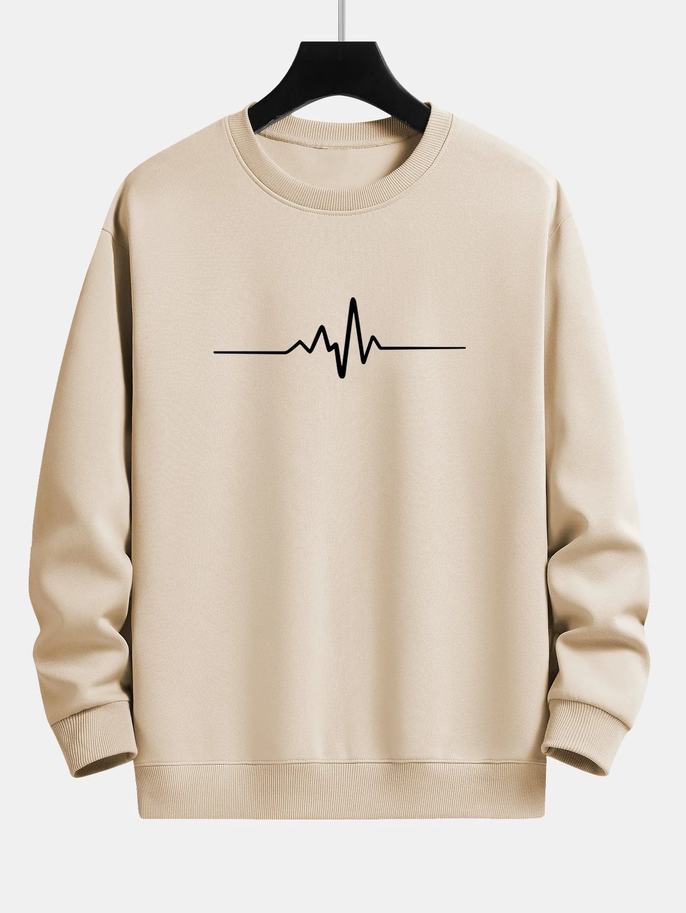 Jasiel® | Heartbeat Print Relax Fit Sweatshirt - Image 8