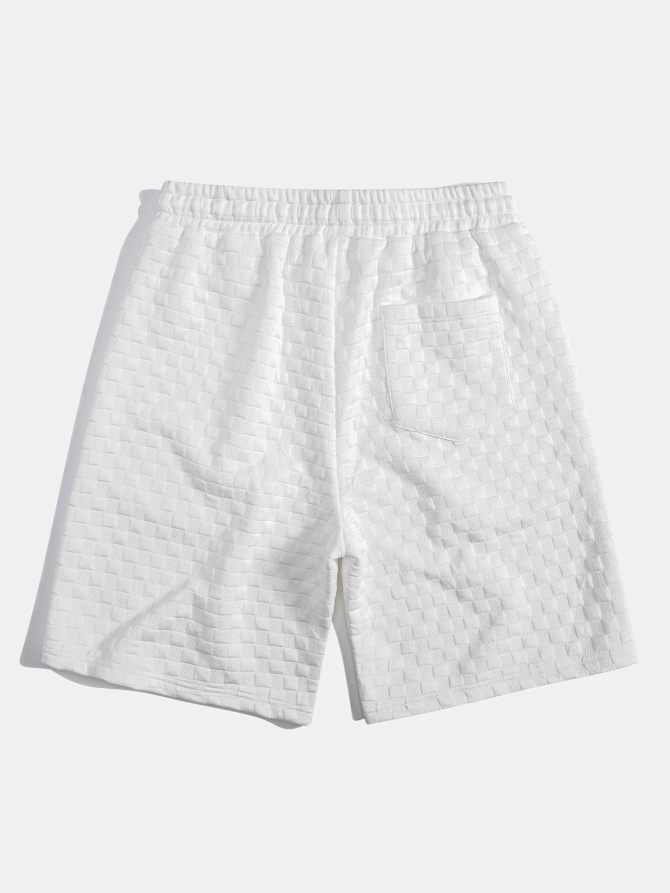 Javier® | Checkerboard Jacquard Arc Hem Hooded T-Shirt & Checkerboard Jacquard Shorts - Image 11