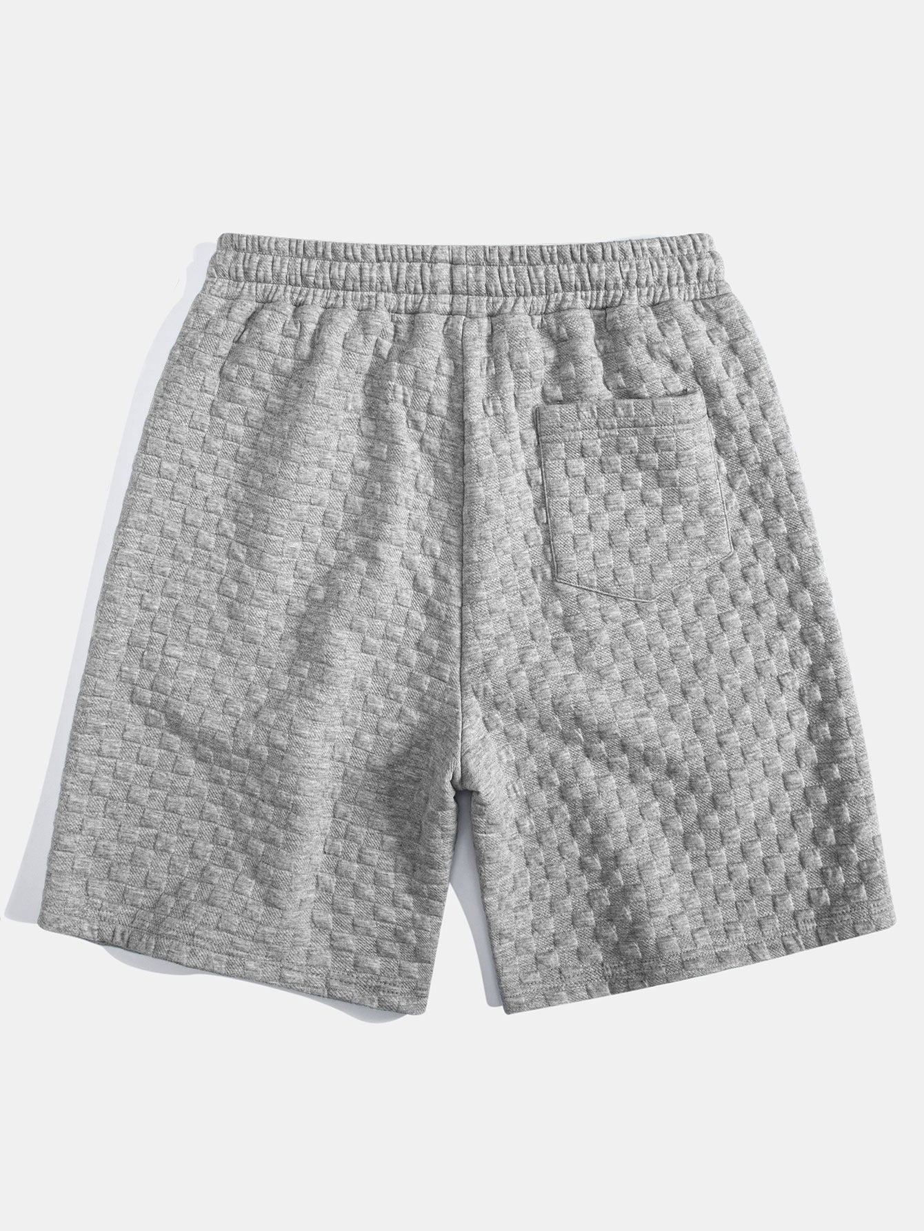 Javier® | Checkerboard Jacquard Arc Hem Hooded T-Shirt & Checkerboard Jacquard Shorts - Image 15