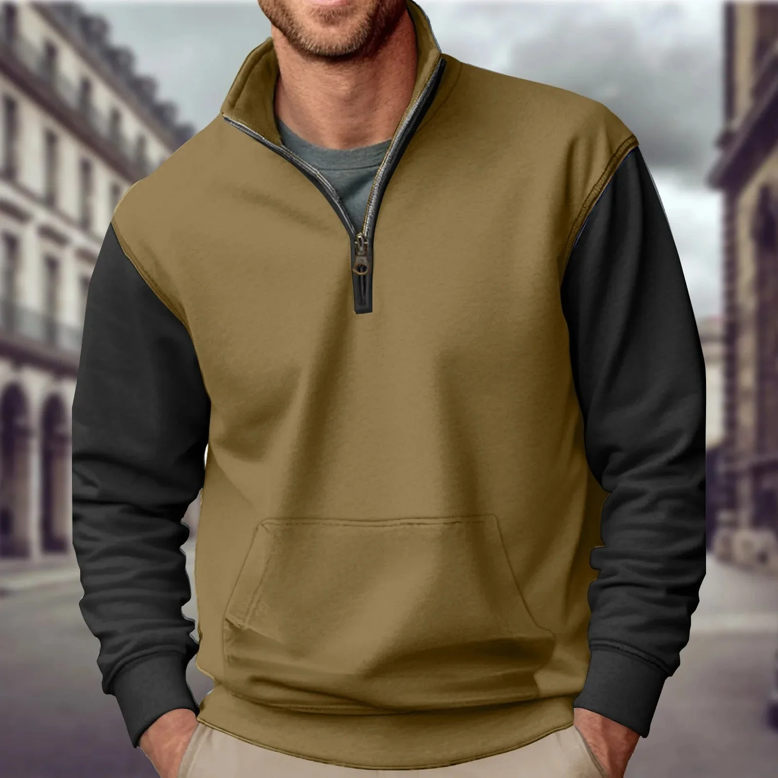 Javier® | Pullover With Half Zip Without Hood