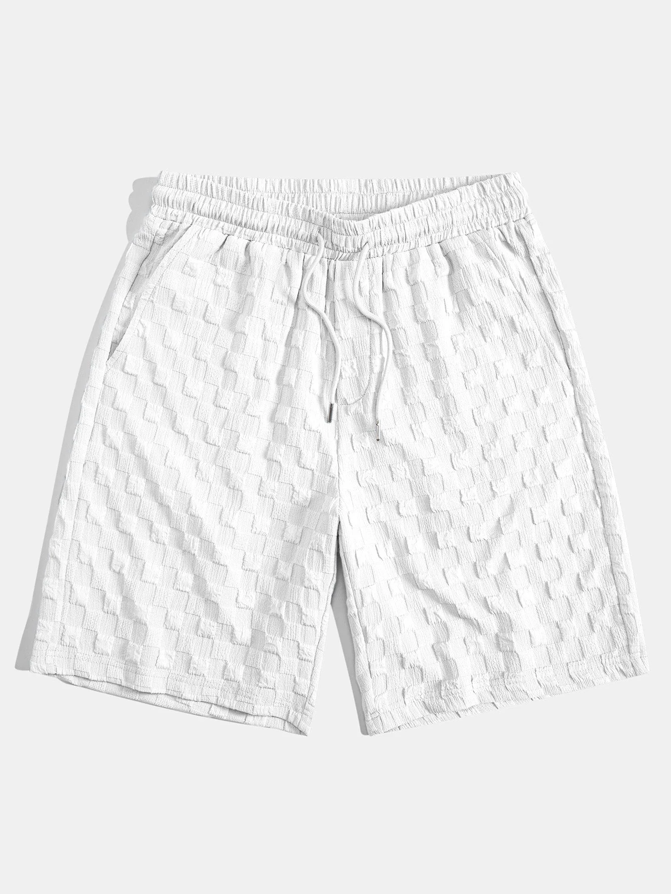 Jay® | Checkerboard Jacquard Stand Collar Shirt & Checkerboard Jacquard Shorts - Image 11