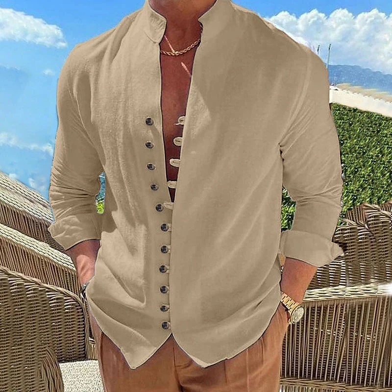 Jediah® | Stylish Cotton Shirt With Elegant Button Placket