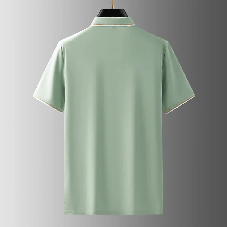 Jeffrey® | Silk Polo With V-Neck - Image 5