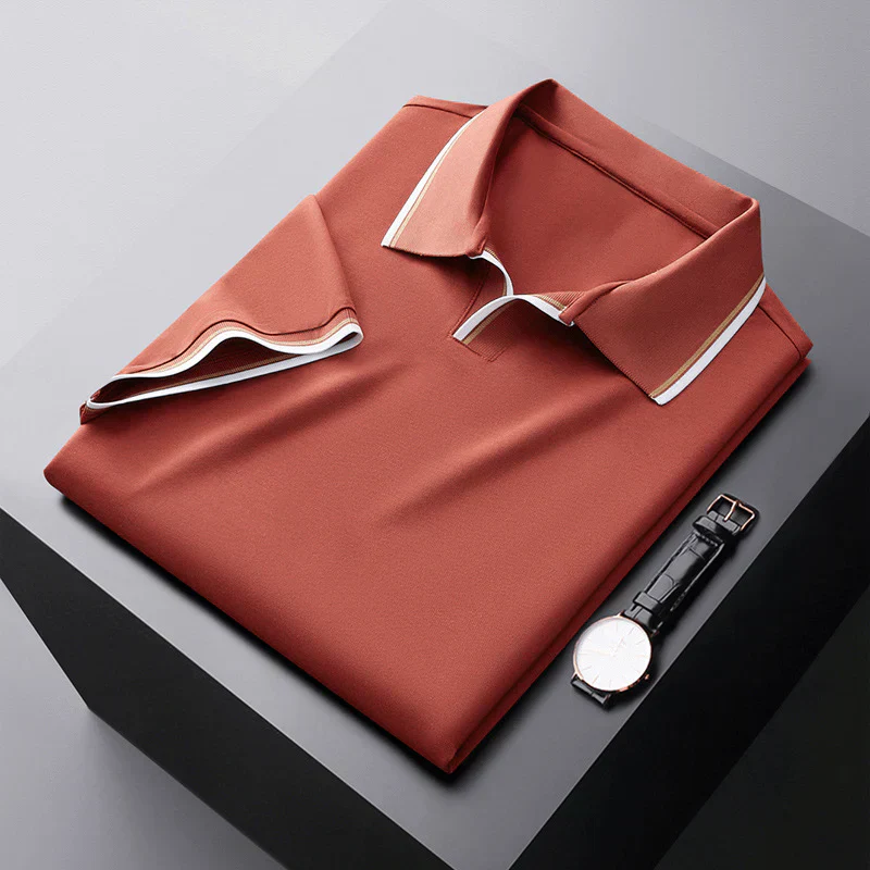Jeffrey® | Silk Polo With V-Neck - Image 8