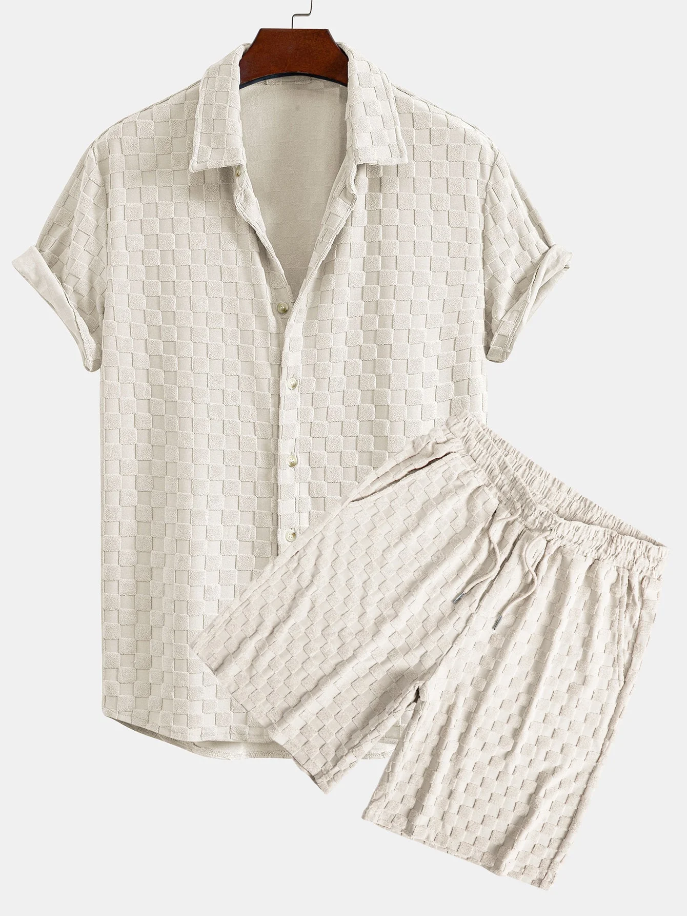 Jerome® | Checkerboard Terry Shirt & Shorts