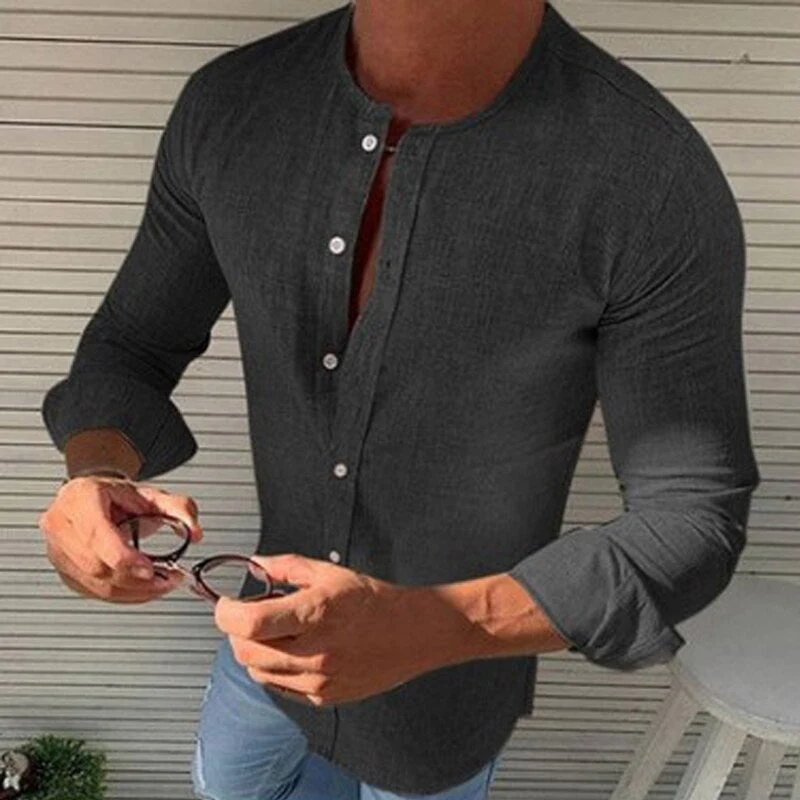Jesse® | Beautiful Collarless Linen Shirts