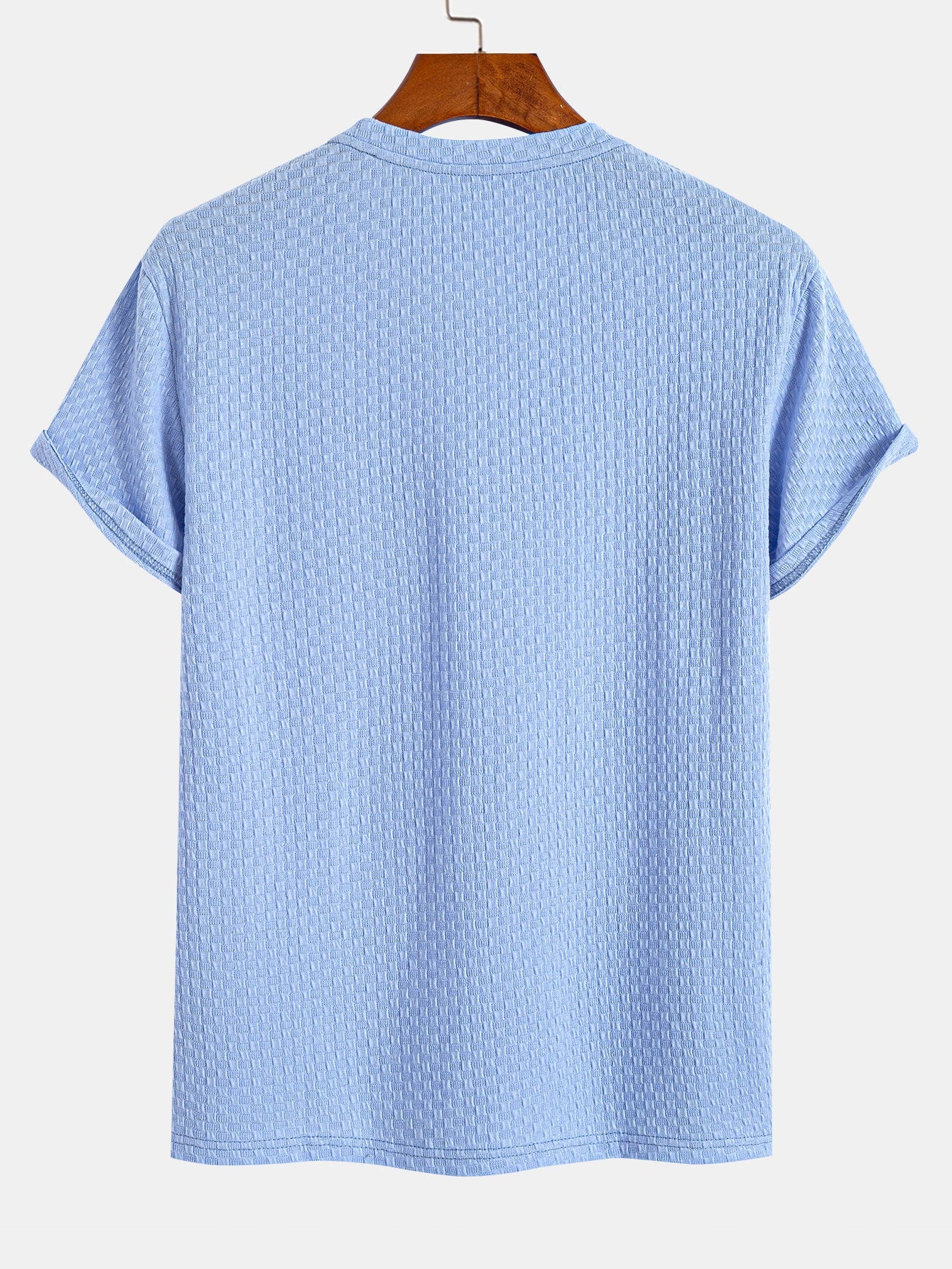 Jesus® | Checkerboard Textured Knitted T-Shirt - Image 4