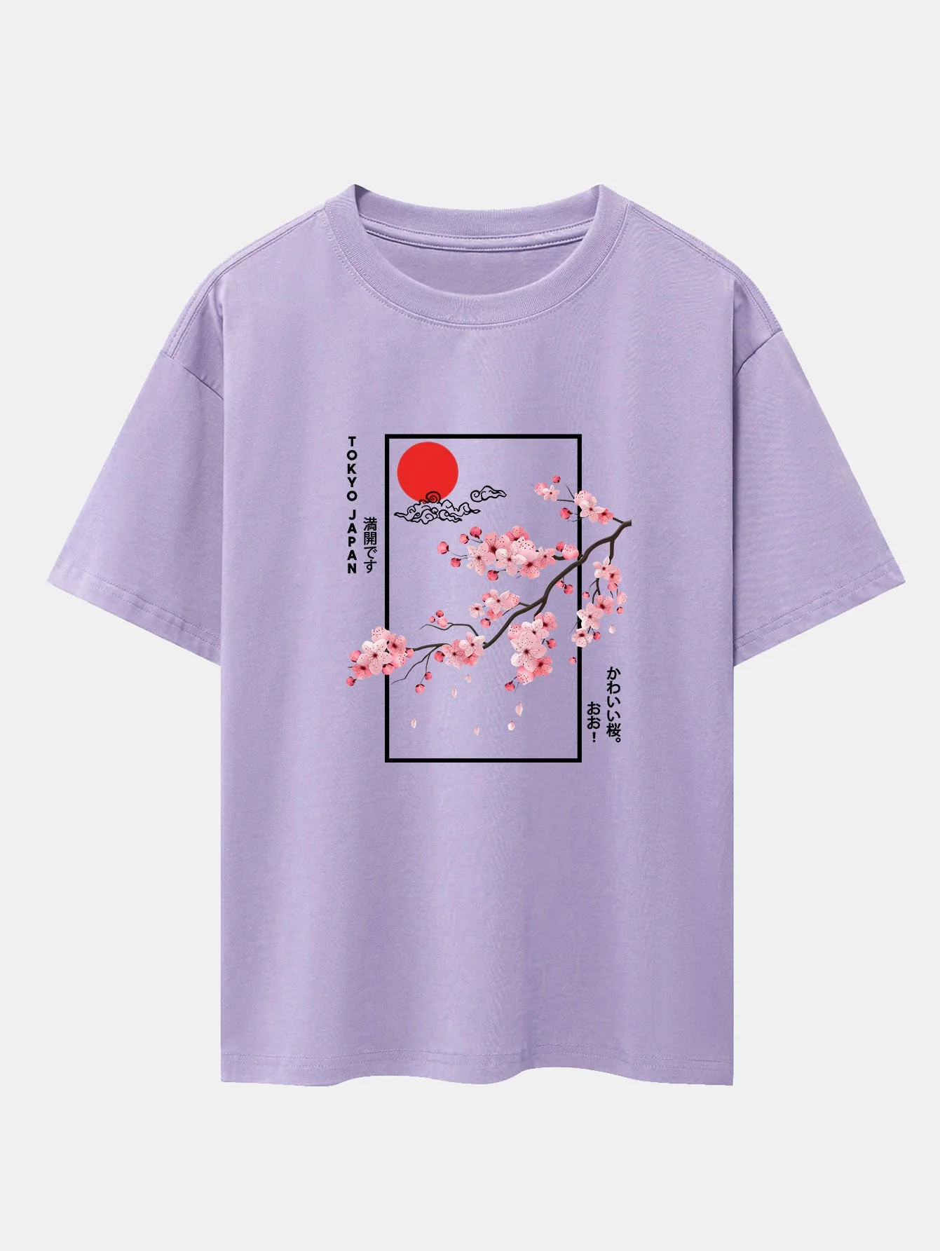 Joel® | Cherry Blossom Slogan Print Drop Shoulder Oversize T-Shirt - Image 9