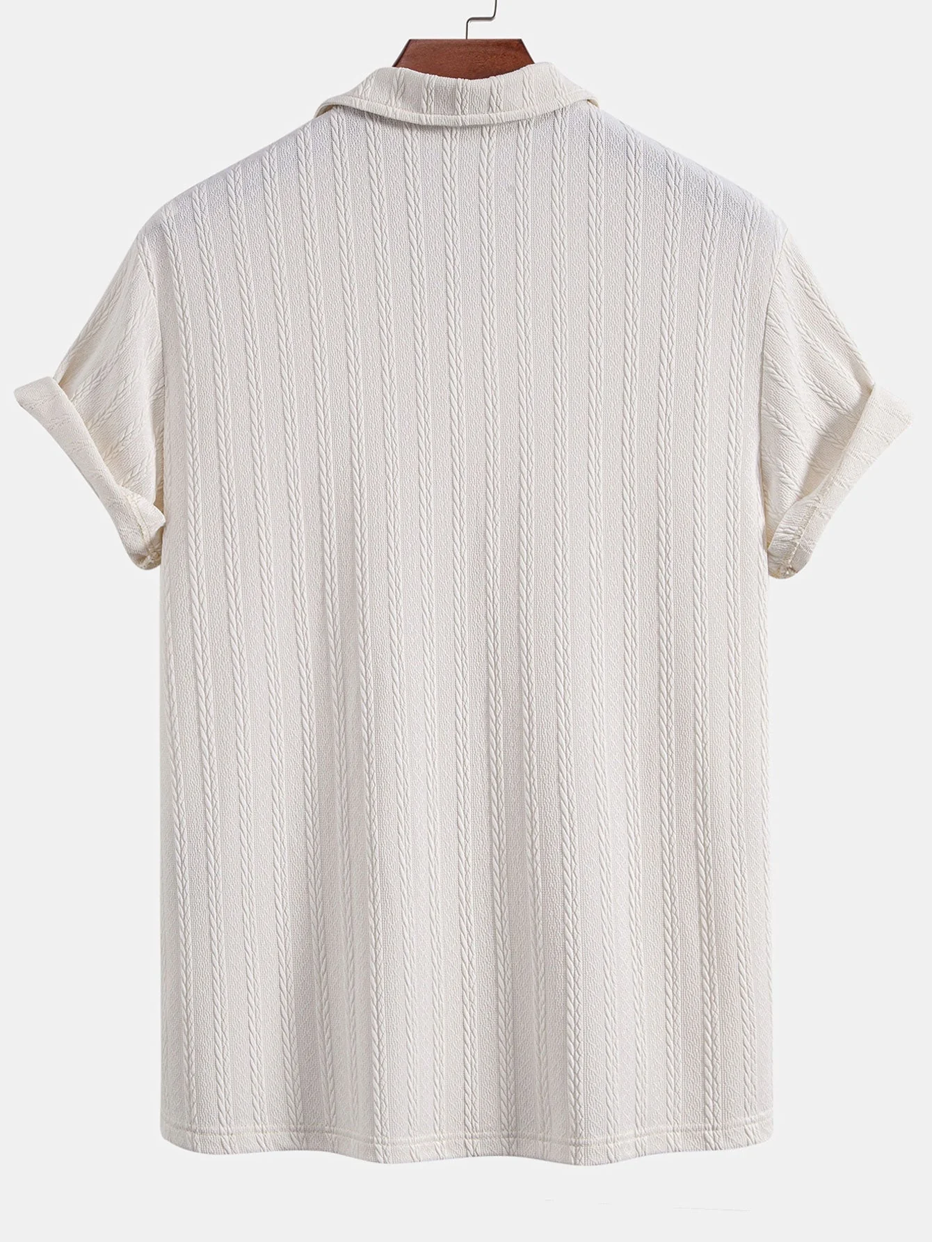 John | Twist Texture Knit Polo Shirt - Image 2
