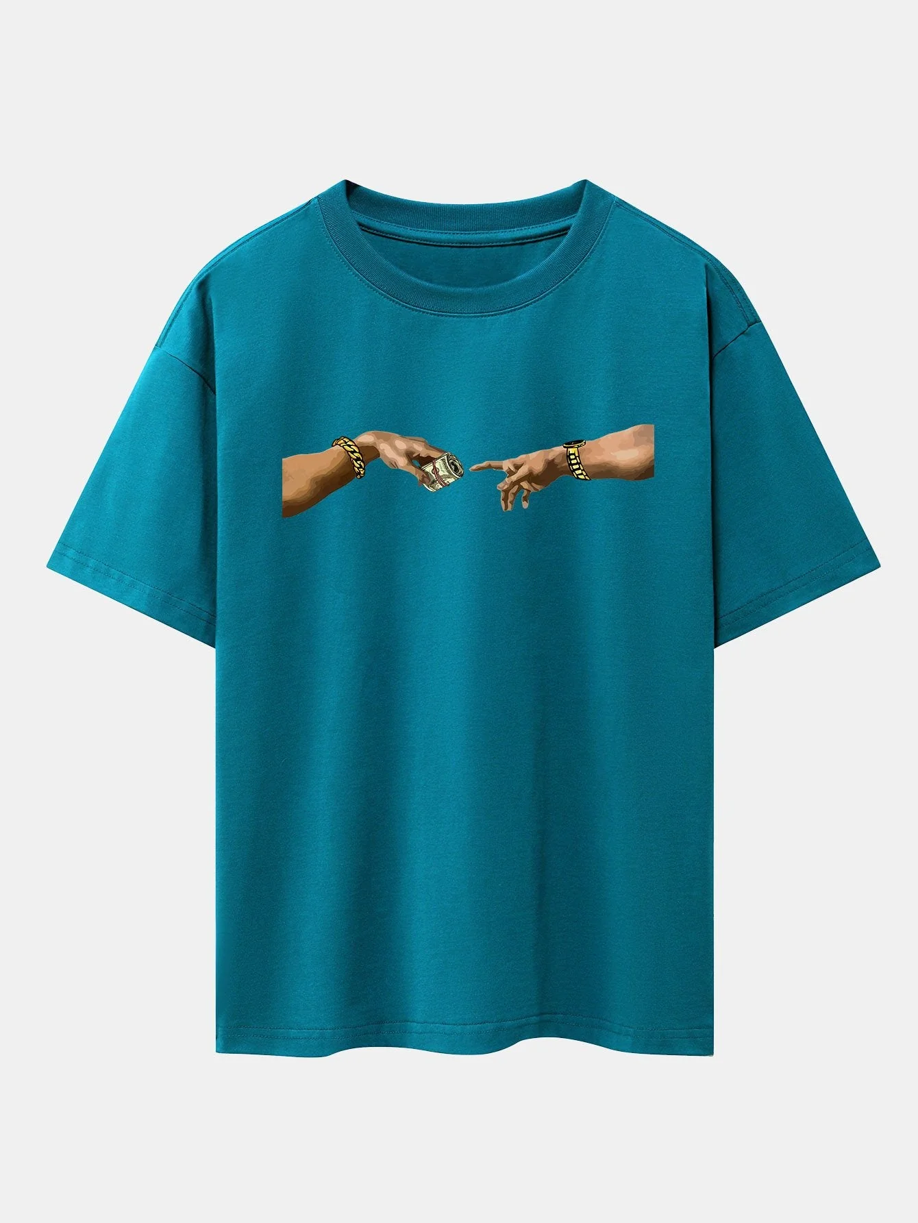 Jorge® | Cash Hand Print Drop Shoulder Oversize T-Shirt - Image 11