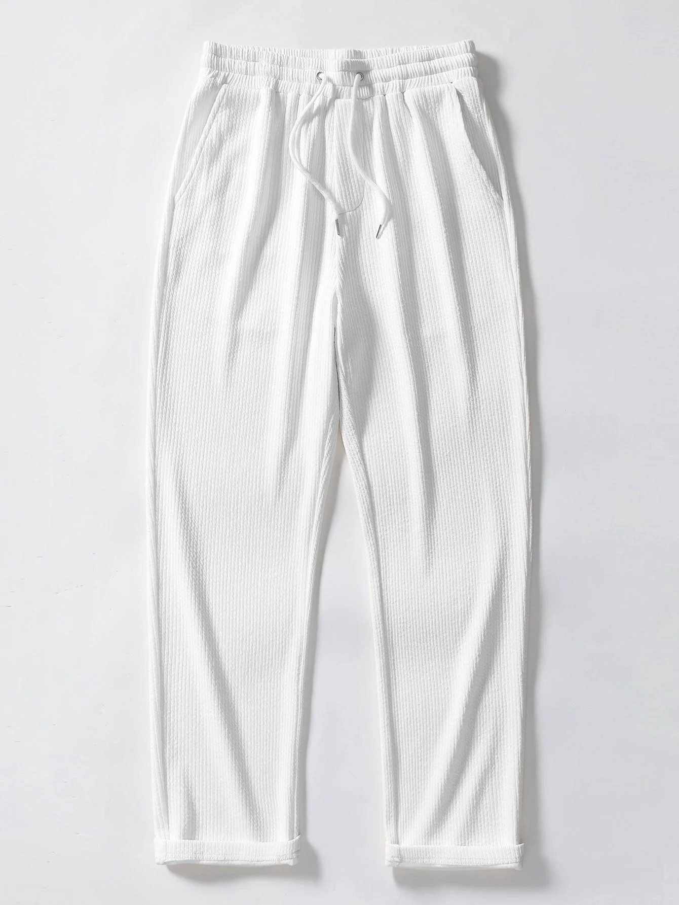 Jory® | Muscle Fit Long Sleeve Shirt With Ribbed Collar & Straight Leg Ribbed Trousers - Image 17