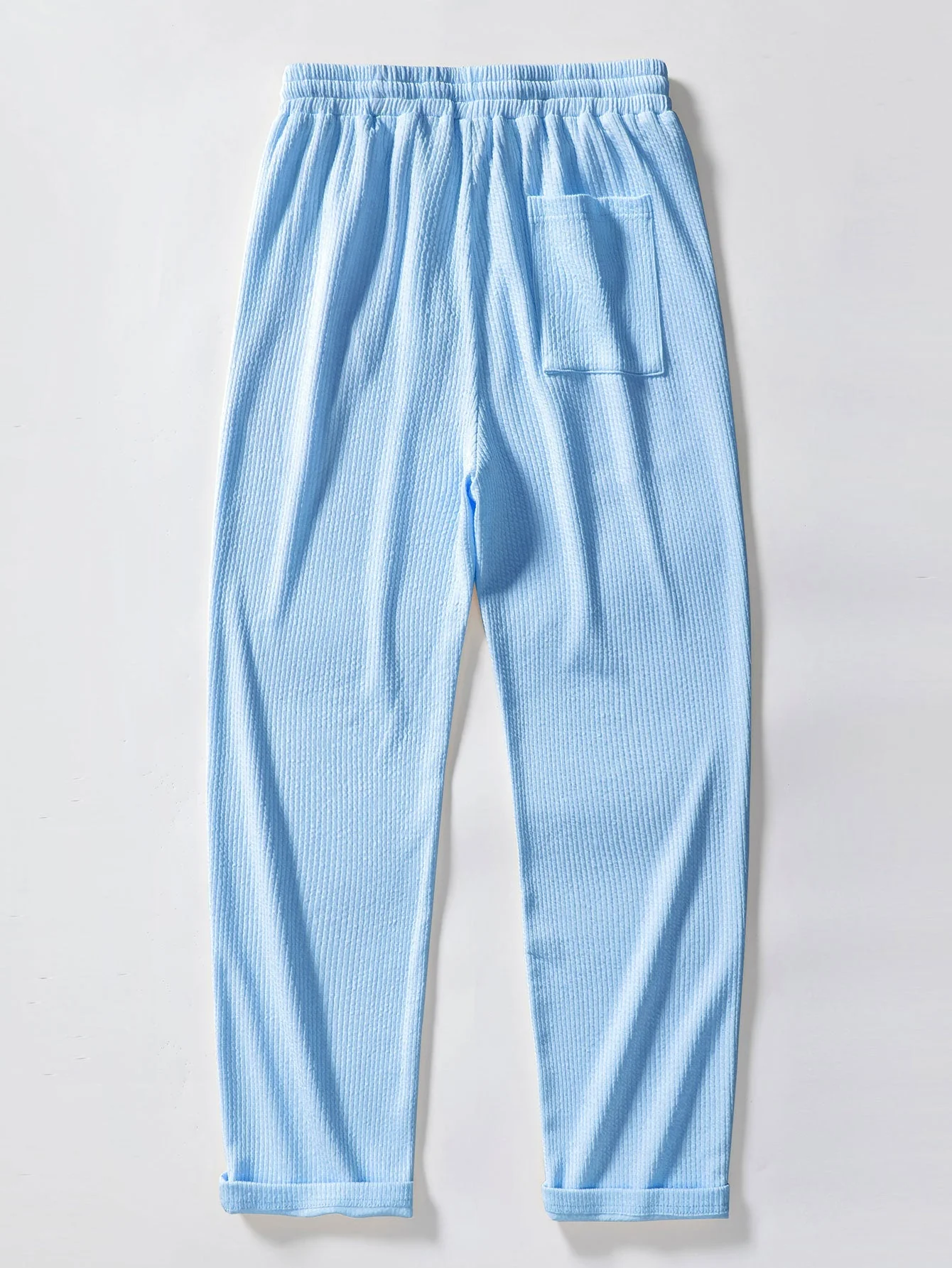Jory® | Muscle Fit Long Sleeve Shirt With Ribbed Collar & Straight Leg Ribbed Trousers - Image 18