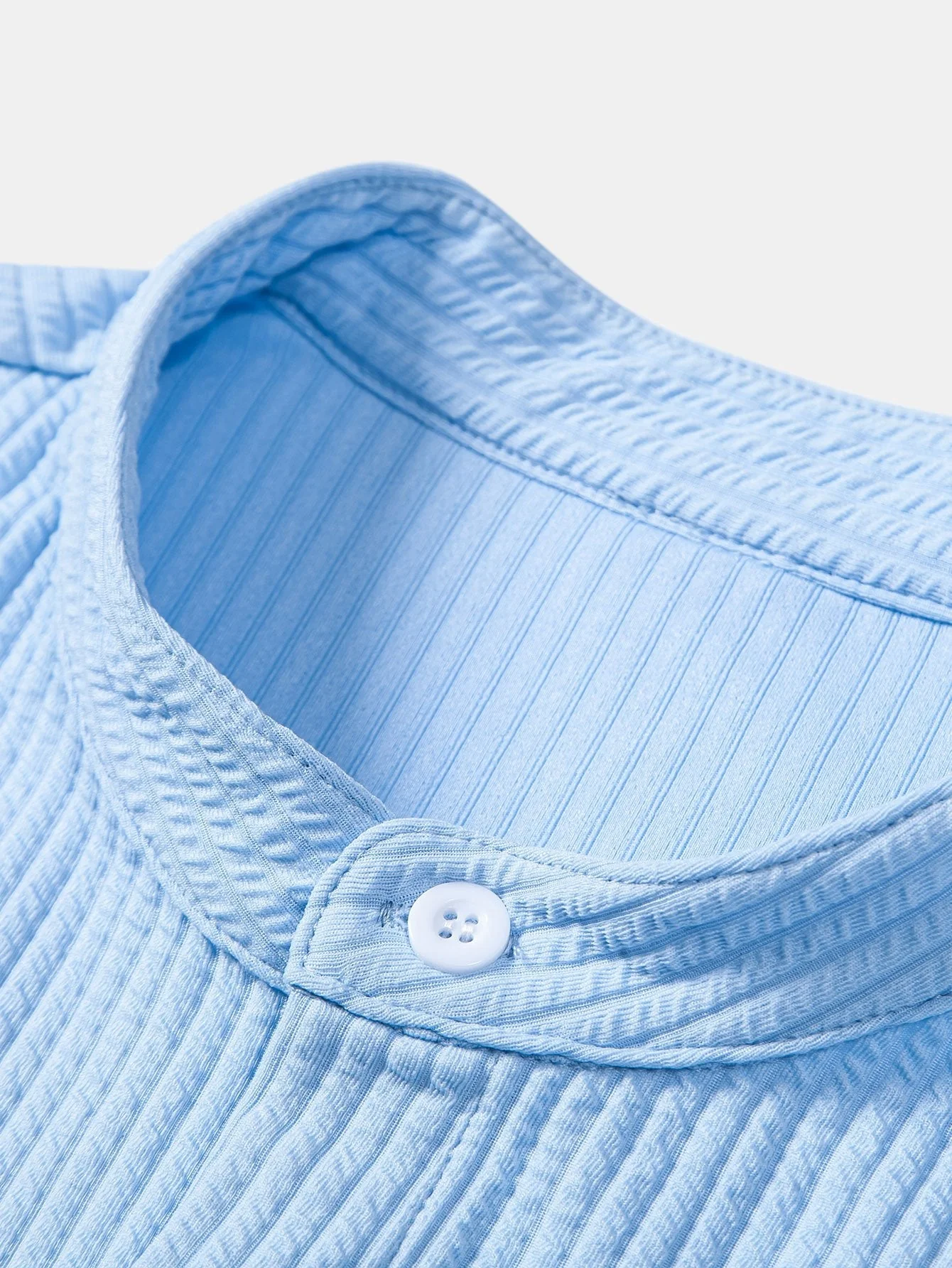 Jory® | Muscle Fit Long Sleeve Shirt With Ribbed Collar & Straight Leg Ribbed Trousers - Image 19