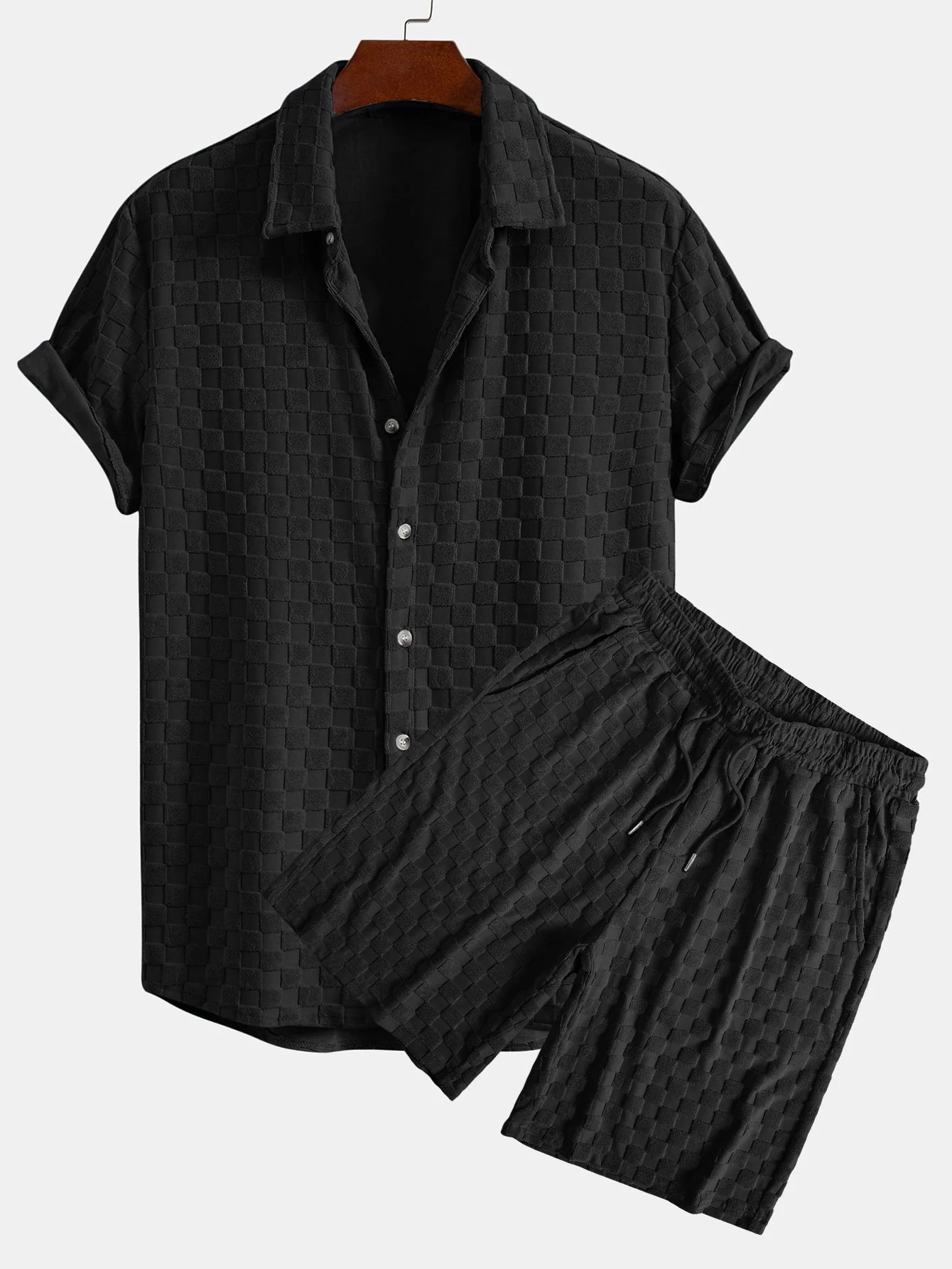 José® | Checkerboard Terry Shirt & Shorts - Image 3