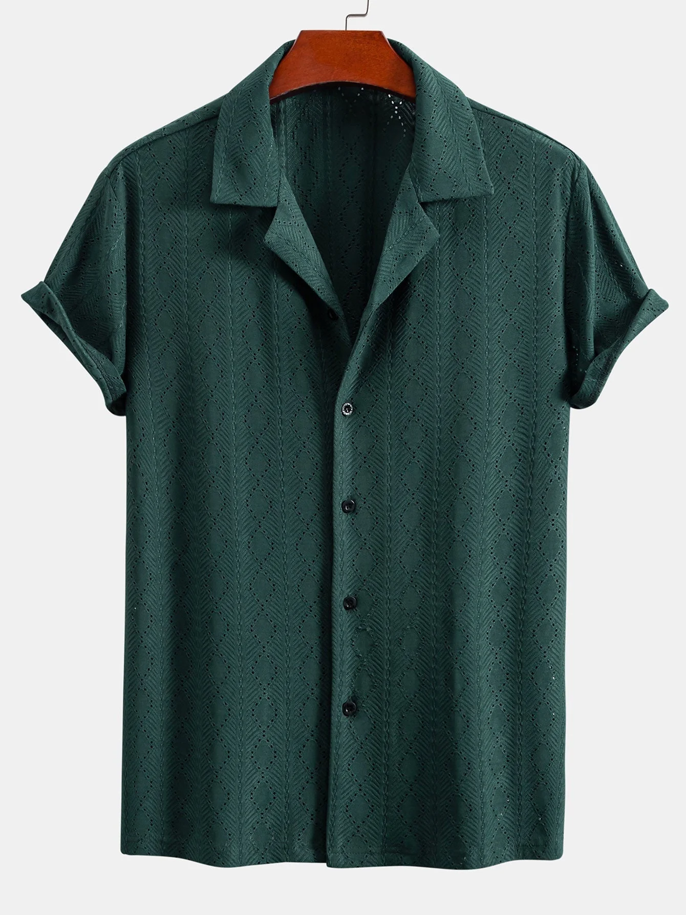 José® | Muscle Fit Diamond Texture Cuban Shirt