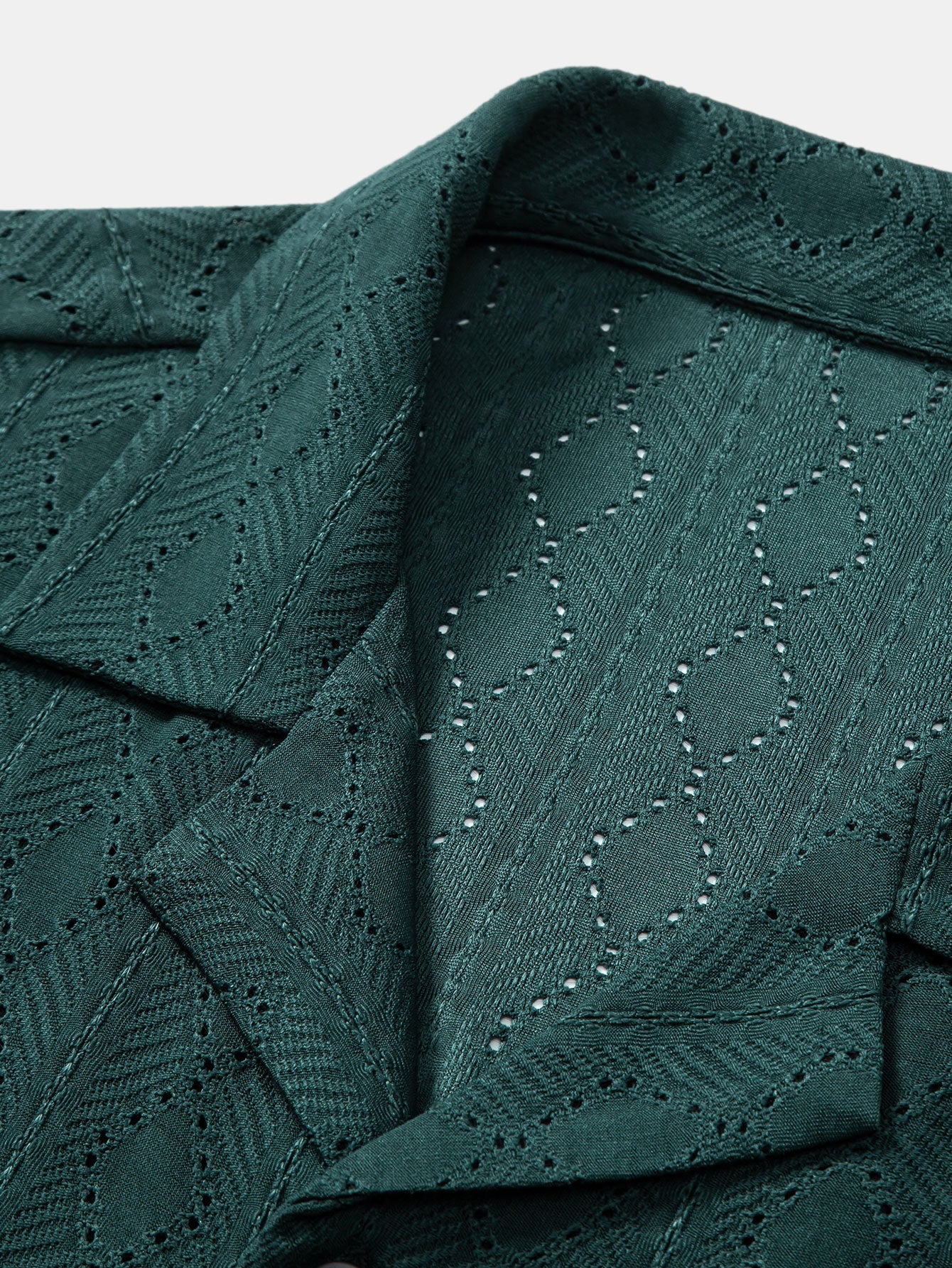 José® | Muscle Fit Diamond Texture Cuban Shirt - Image 7