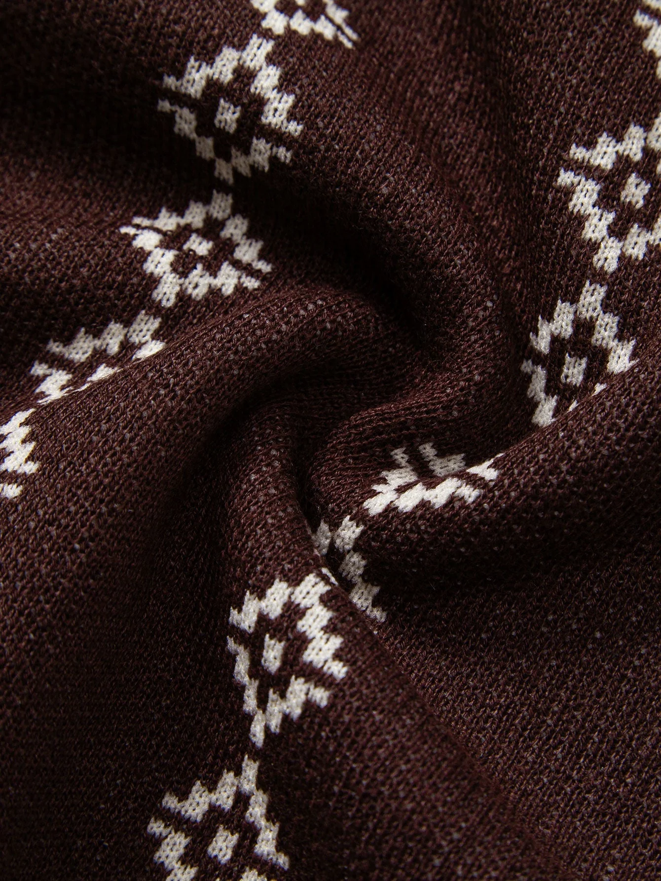 Joseph | Geometric Knit V Neck Polo Shirt - Image 9