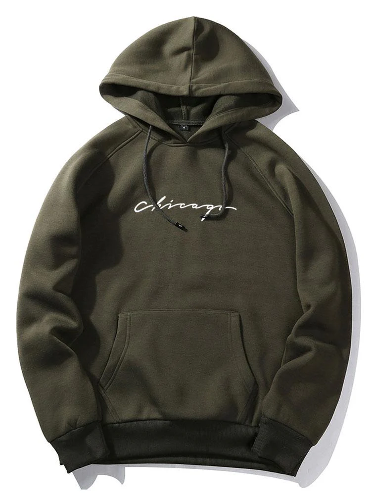 Joshua | Chicago Print Raglan Hoodie - Image 4