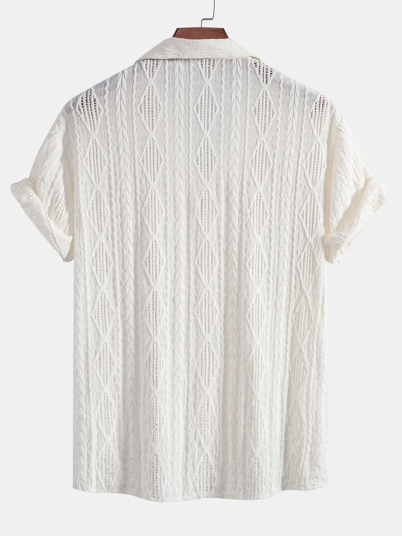 Joss® | Cuban Geometric Jacquard Shirt & Straight Linen Pants - Image 10