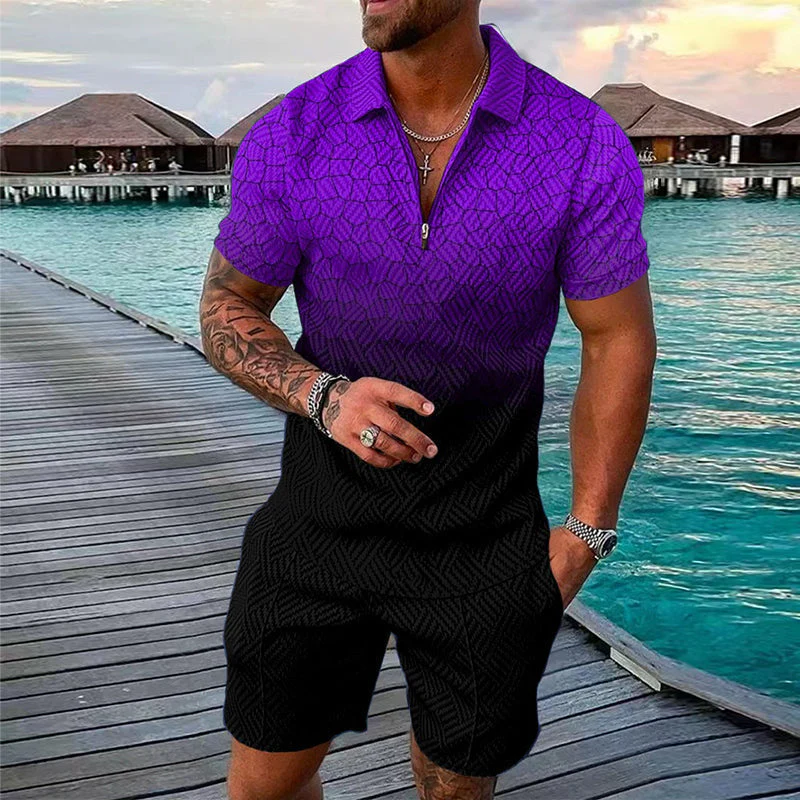 Jovani® | Casual Printed Polo Suit For Men - Image 9
