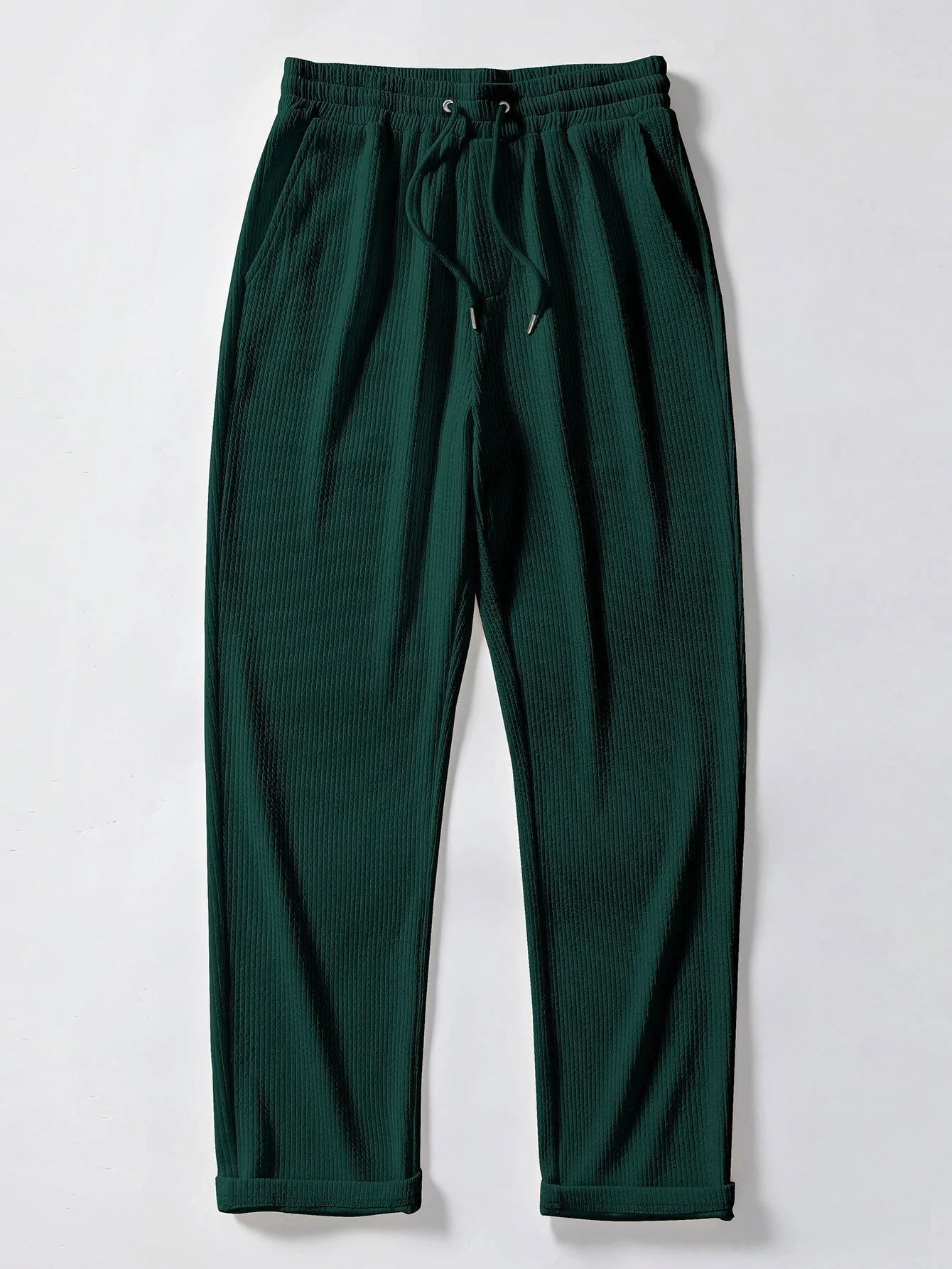 Joy® | Muscle Fit Ribbed Shirt With Mandar Collar & Ribbed Straight Leg Trousers - Image 17