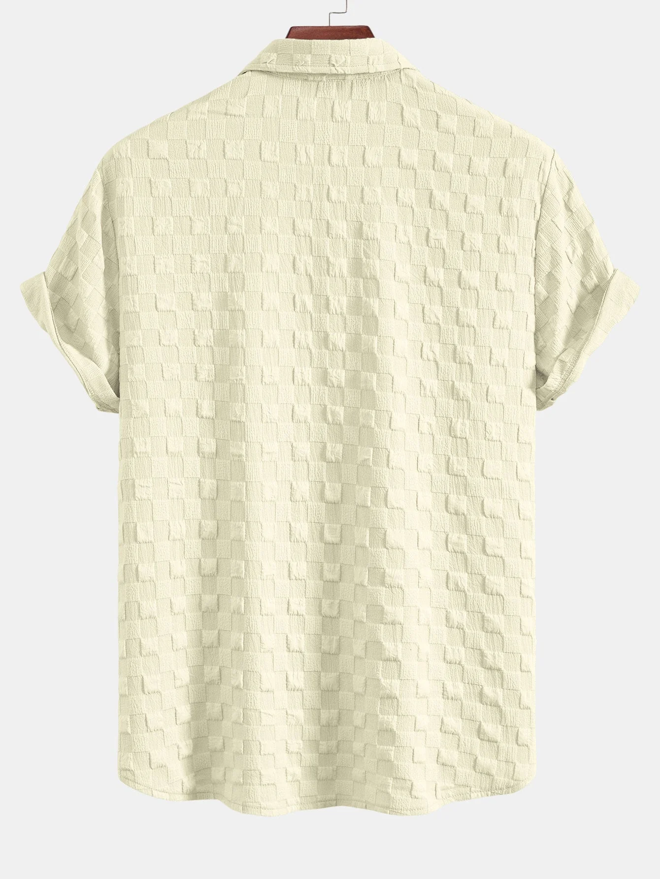 Juan® | Checkerboard Textured Button Up Shirt - Image 10