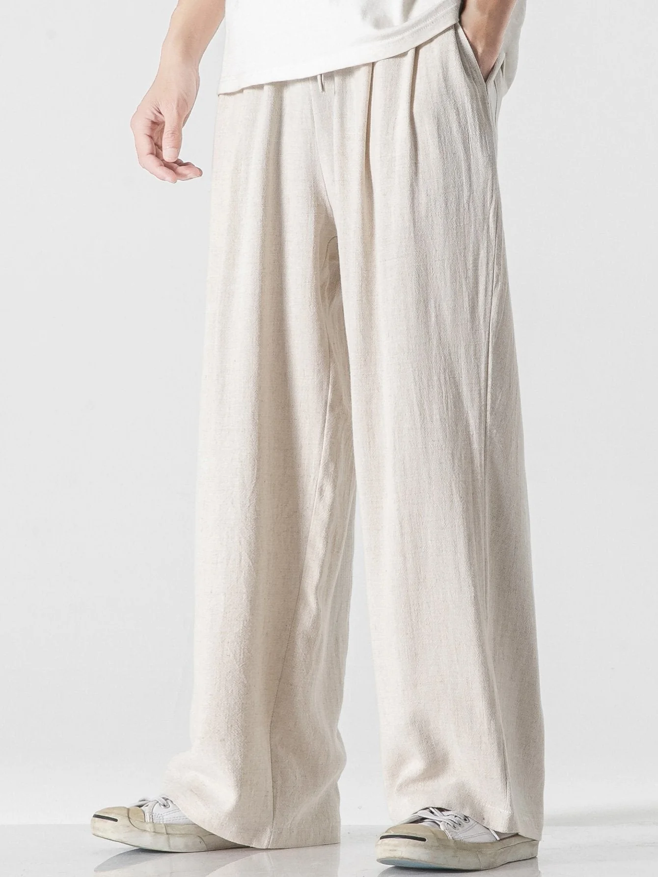 Julio® | Linen And Cotton Blend Relax Fit Wide Leg Pants