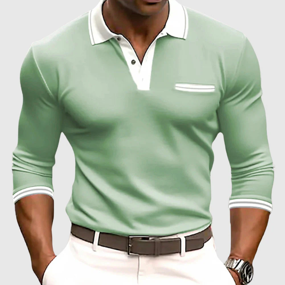 Kain | Sporty Elegance Long Sleeve Polo Shirt - Image 4