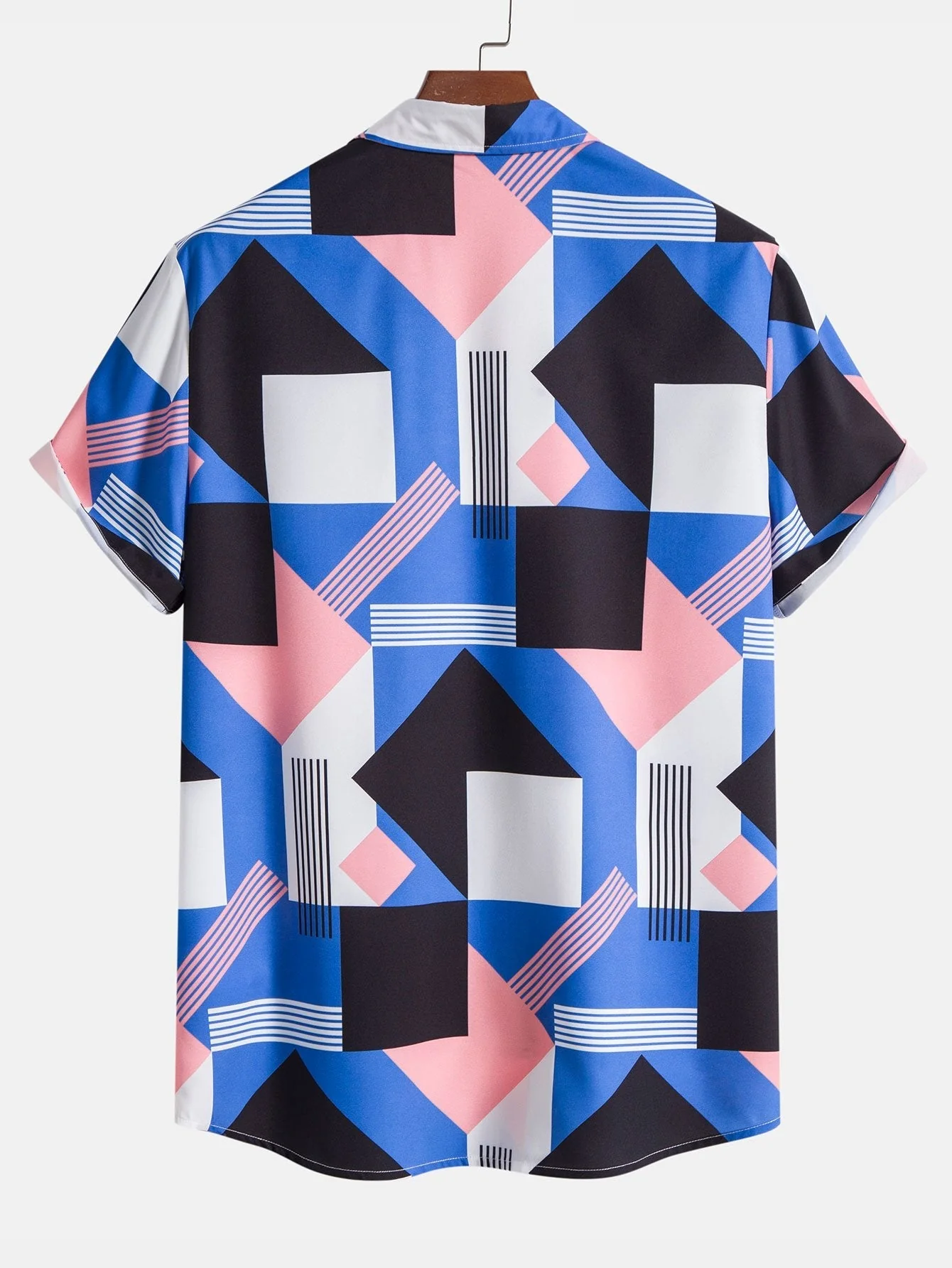 Kasey® | Color Block Stripe Print Shirt & Swim Shorts - Image 4