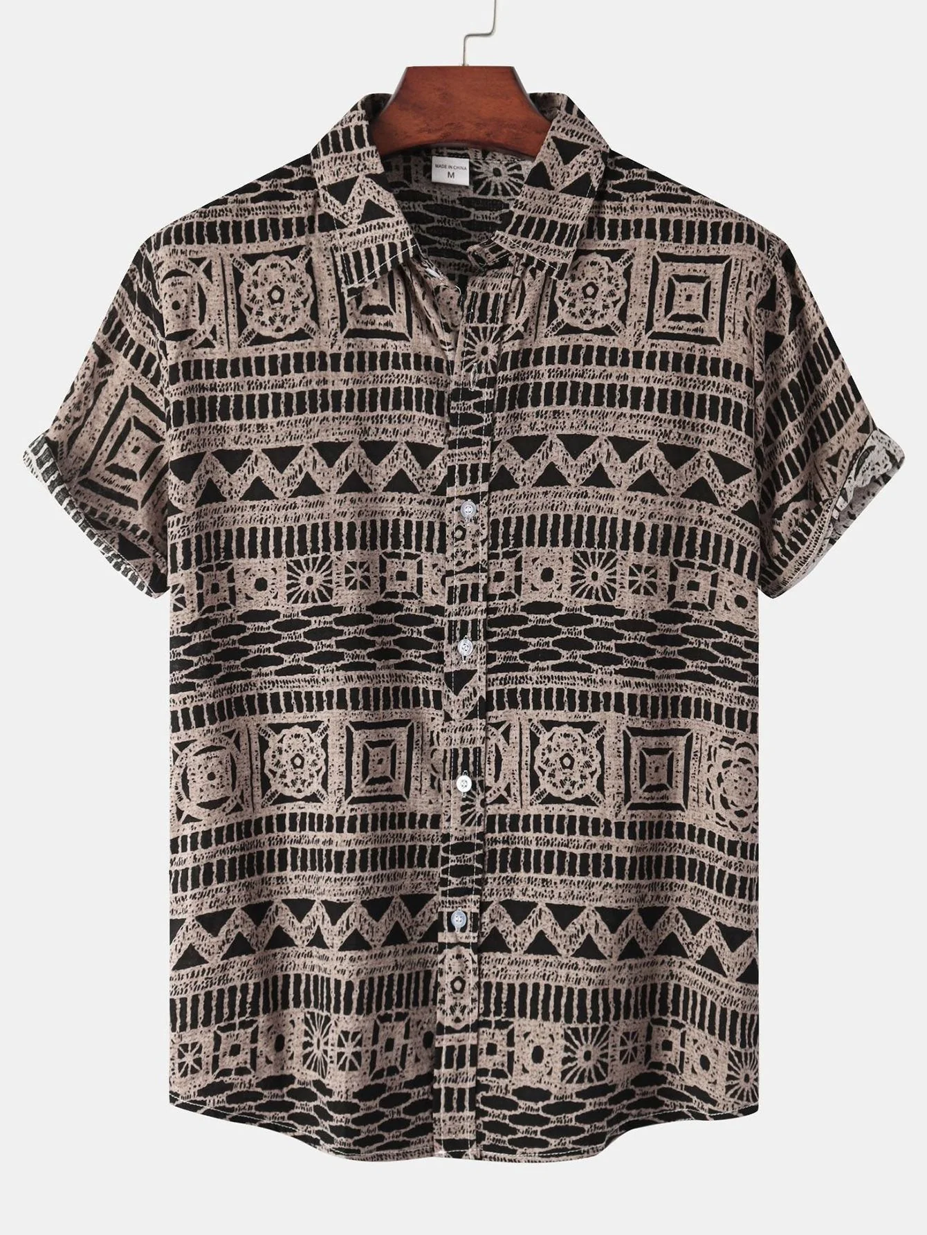Kian® | Tribal Print Button Up Shirt - Image 3