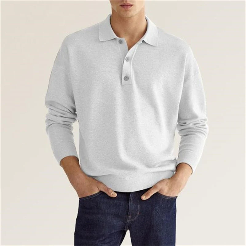 Kieron® | Refined Long-Sleeved Polo Shirt - Image 4
