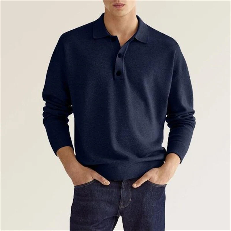 Kieron® | Refined Long-Sleeved Polo Shirt - Image 5