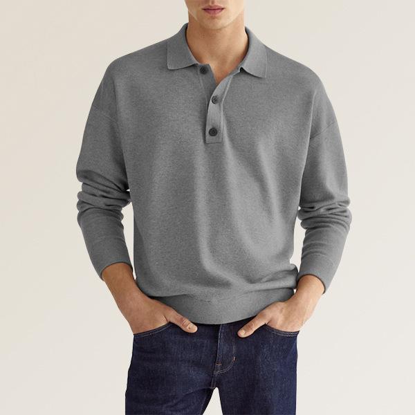 Kieron® | Refined Long-Sleeved Polo Shirt - Image 9