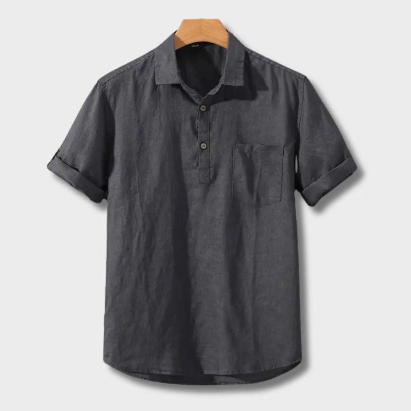 Kip® | Linen polo shirt