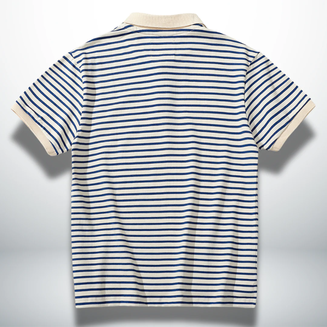 Kjell® | Classic Horizontal Striped Polo Shirt - Image 2