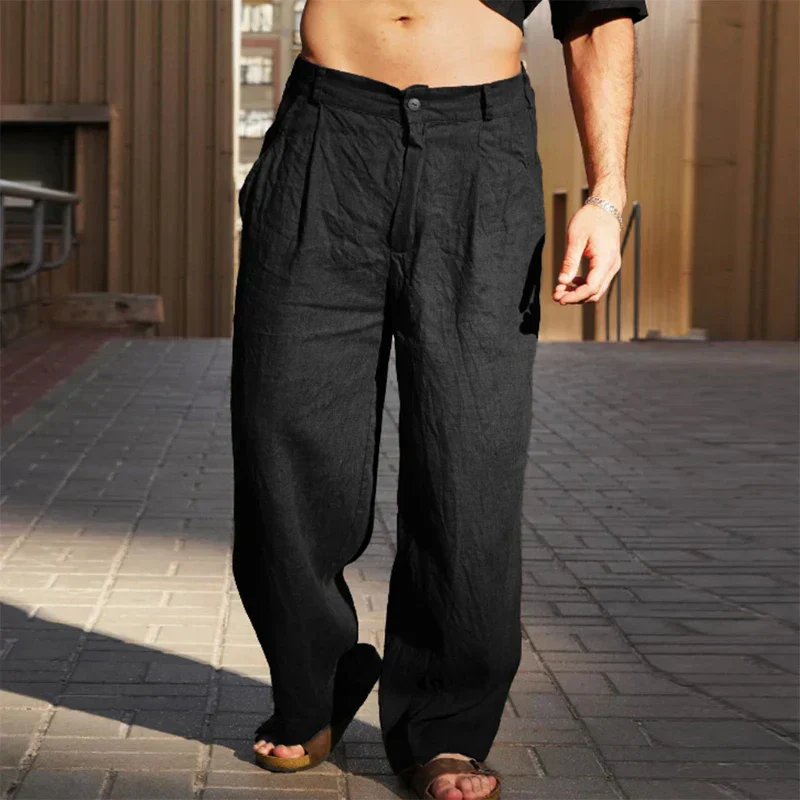 Kobe® | Wide Leg Linen Trousers - Image 6
