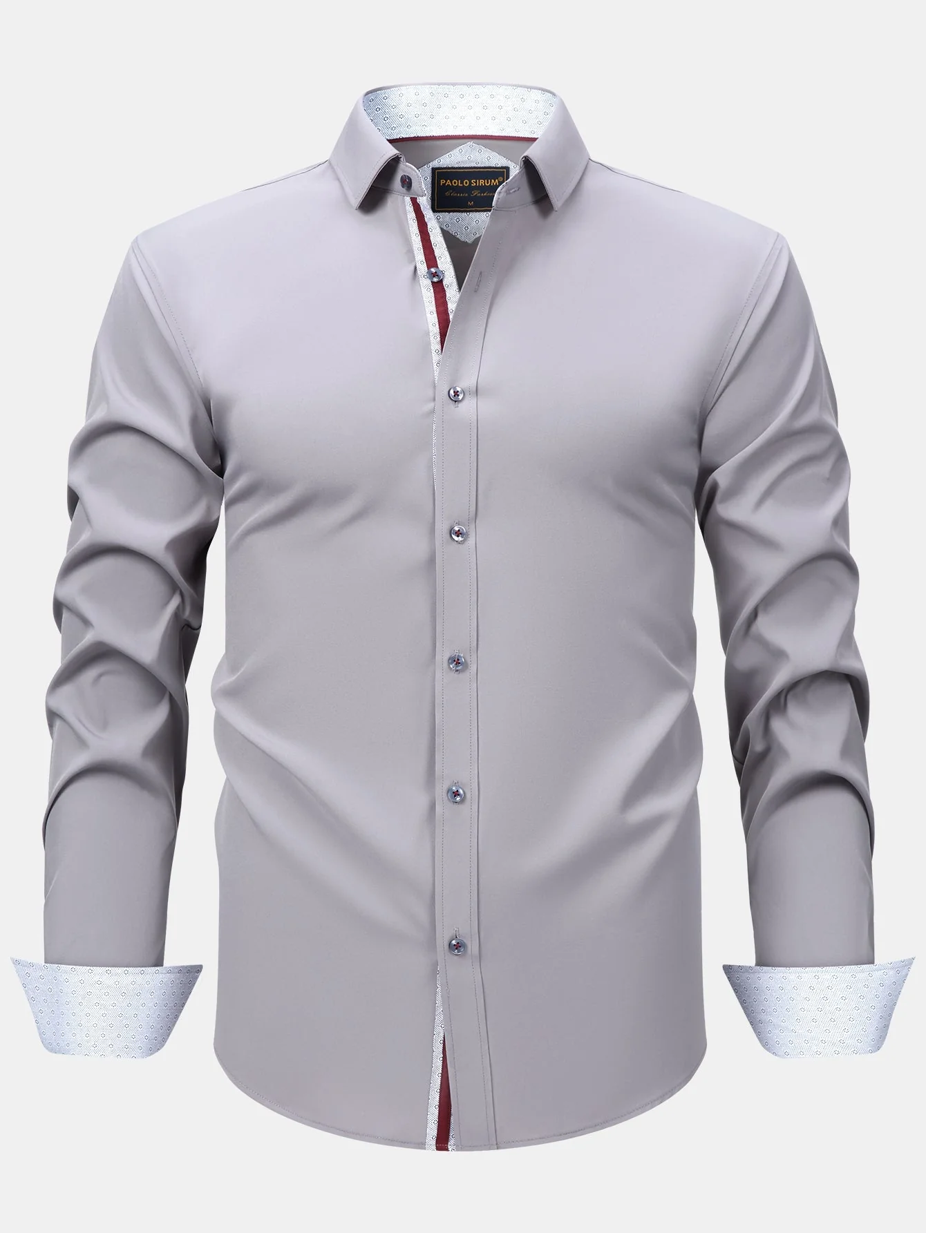 Konrad® | Long Sleeve Contrast Button Up Dress Shirt - Image 15