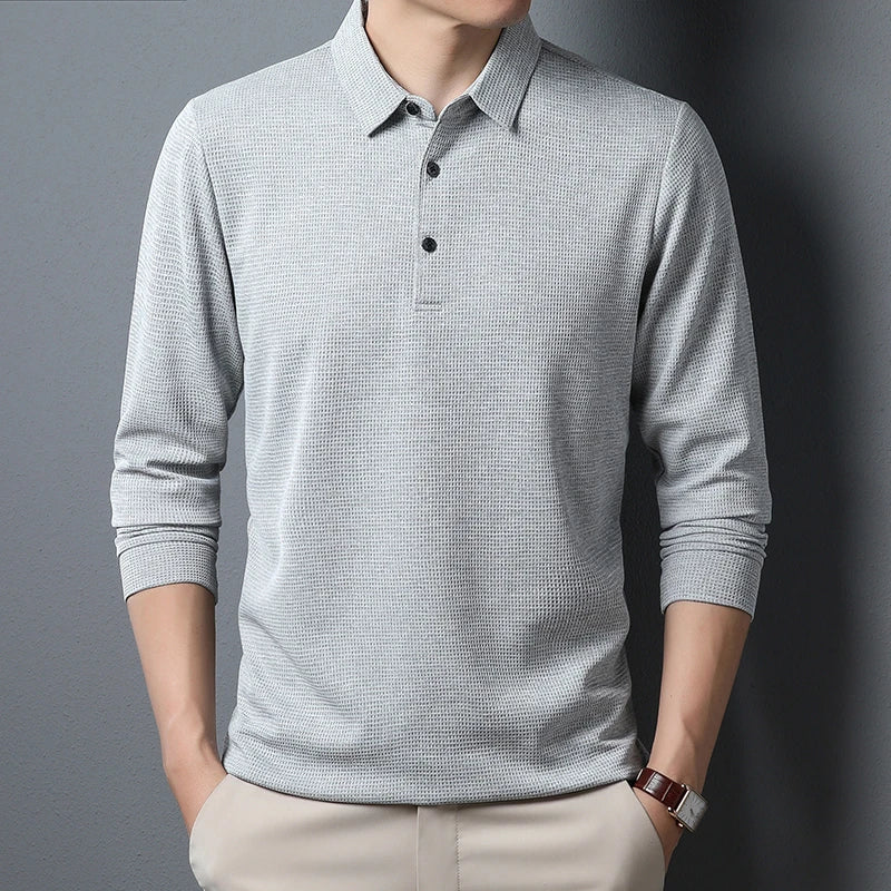 Lachlan® | Long-Sleeved Business-Casual Polo Shirt - Image 2
