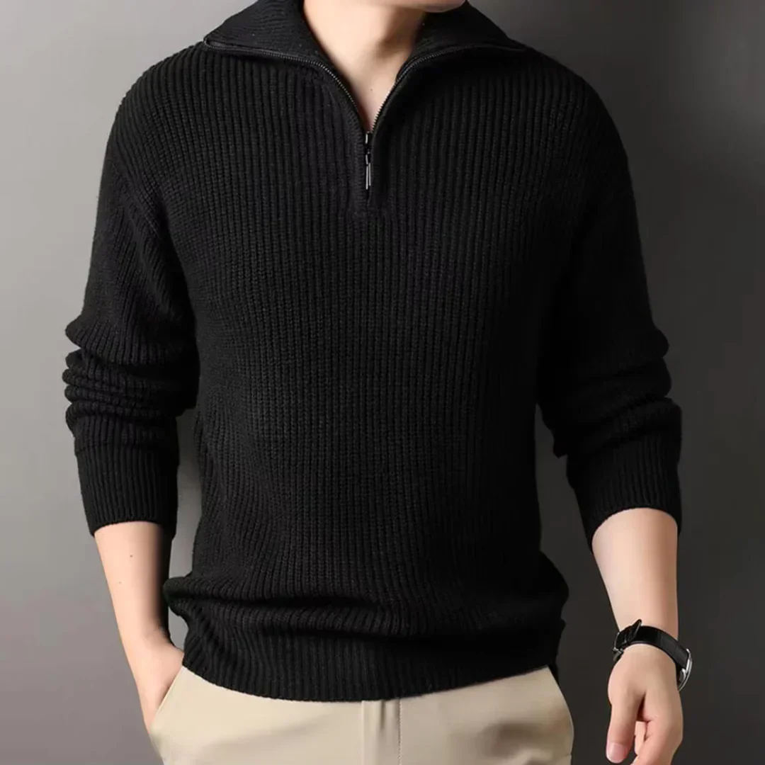 Lachlan® | Men'S Zip Collar Sweater
