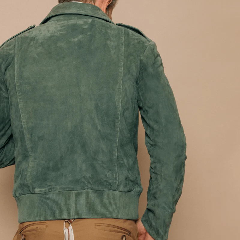 Lael | Retro suede jacket with lapels and breast pocket - Image 8