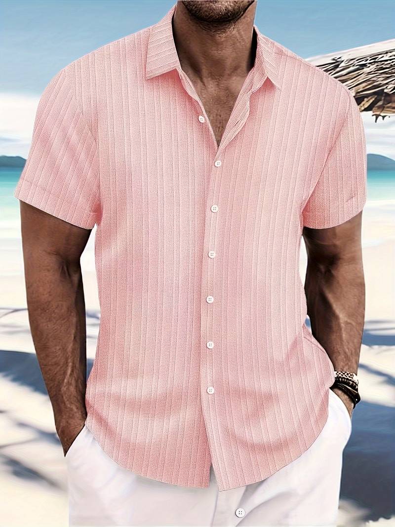 Lafayette® | Ribbed Short-Sleeved Blouse With Button Placket - Image 27