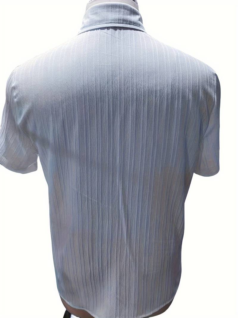 Lafayette® | Ribbed Short-Sleeved Blouse With Button Placket - Image 9